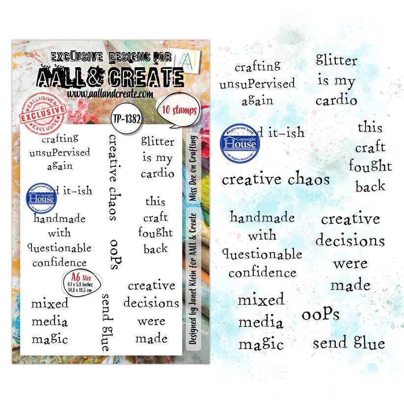 AALL & Create Miss Dee on Crafting TP-1382 Stamp Set