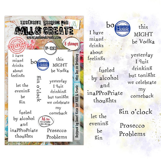 AALL & Create Miss Dee on Drinking TP-1383 Stamp Set