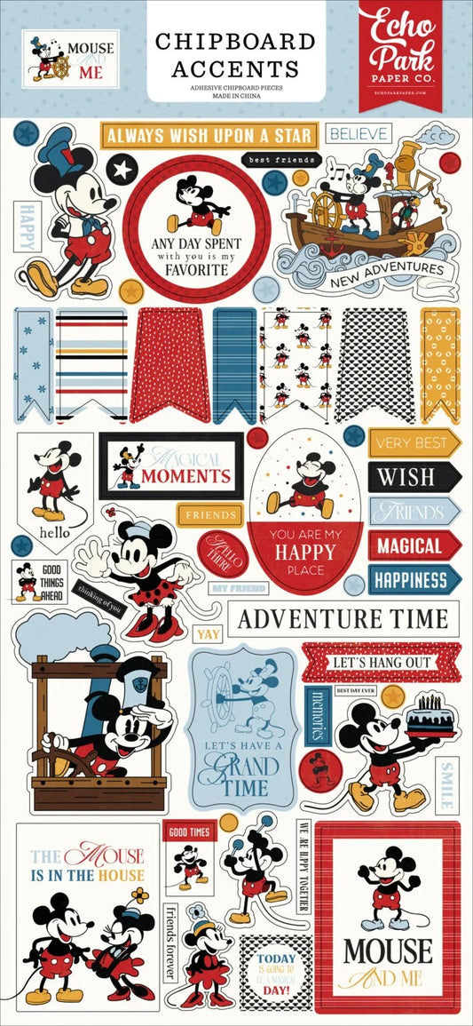 Echo Park Mouse And Me 6"×13" Chipboard Accents