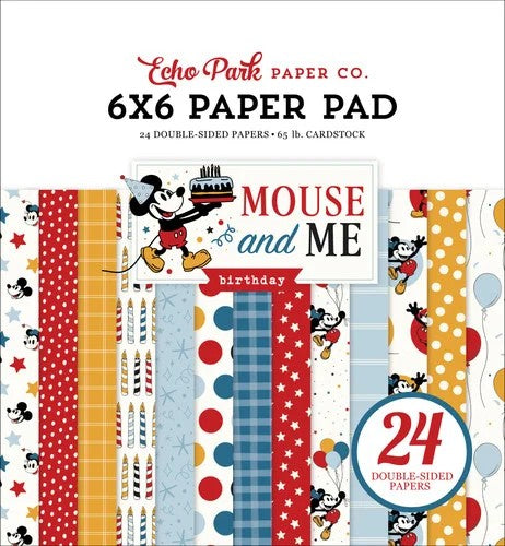 Echo Park Mouse and Me Birthday 6"×6" Paper Pad