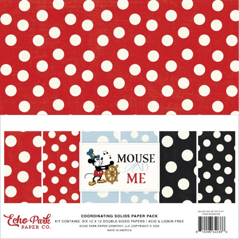 Echo Park Mouse and Me Coordinating Solids Paper Pack