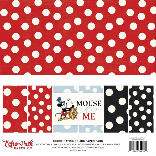 Echo Park Mouse and Me Coordinating Solids Paper Pack