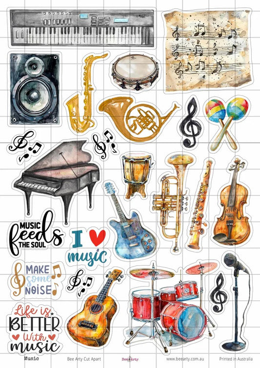 Bee Arty Music A4 Cut Apart Sheet