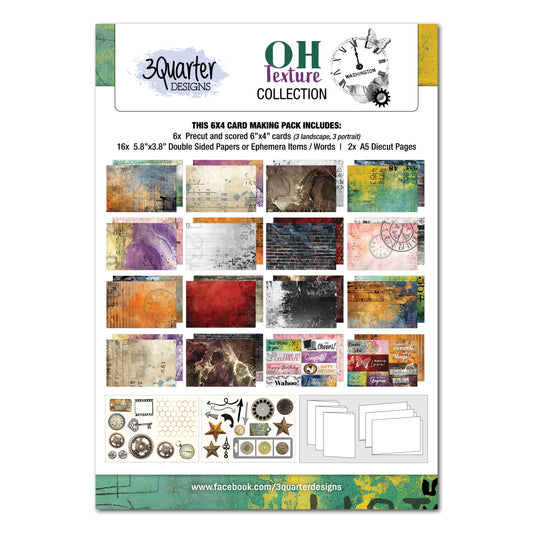 3 Quarter Designs Oh Texture 6"x4" Cardmaking Pack