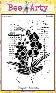 Bee Arty Orchid A5 Stencil