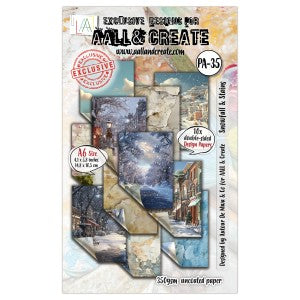 AALL & Create  Snowfall & Stains A6 Paper Pack