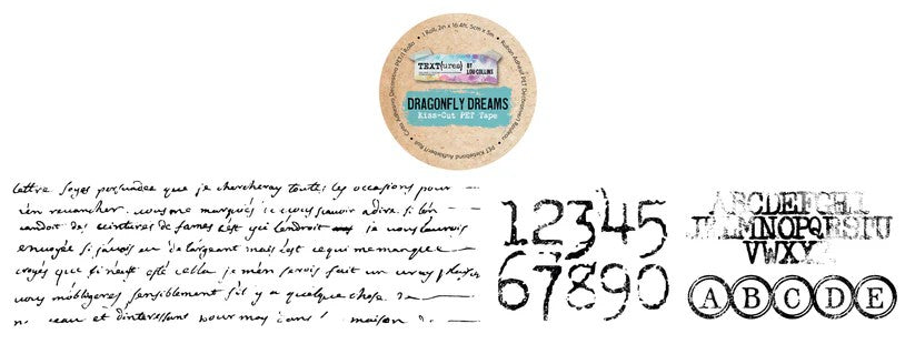 TEXT(ures) by Lou Collins Dragonfly Dreams Kiss-Cut PET Tape