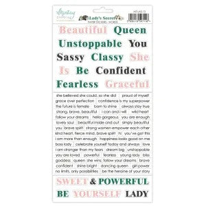 Mintay Lady's Secret Paper Stickers - Words