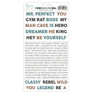 Mintay Man Cave Paper Stickers - Words