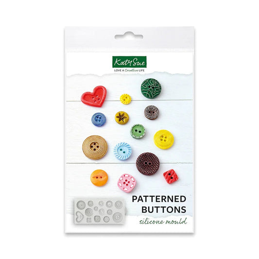 Katy Sue Patterned Buttons Silicone Mould