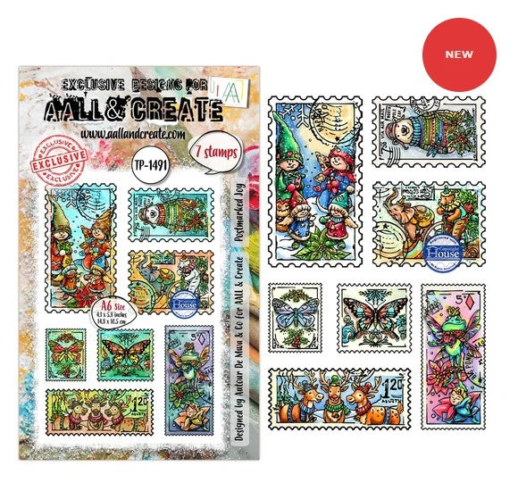 AALL & Create TP-1491 Postmarked Joy Stamp Set
