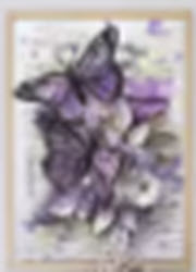 Purple Butterfly 30cm x 40cm Diamond Dot Painting Kit