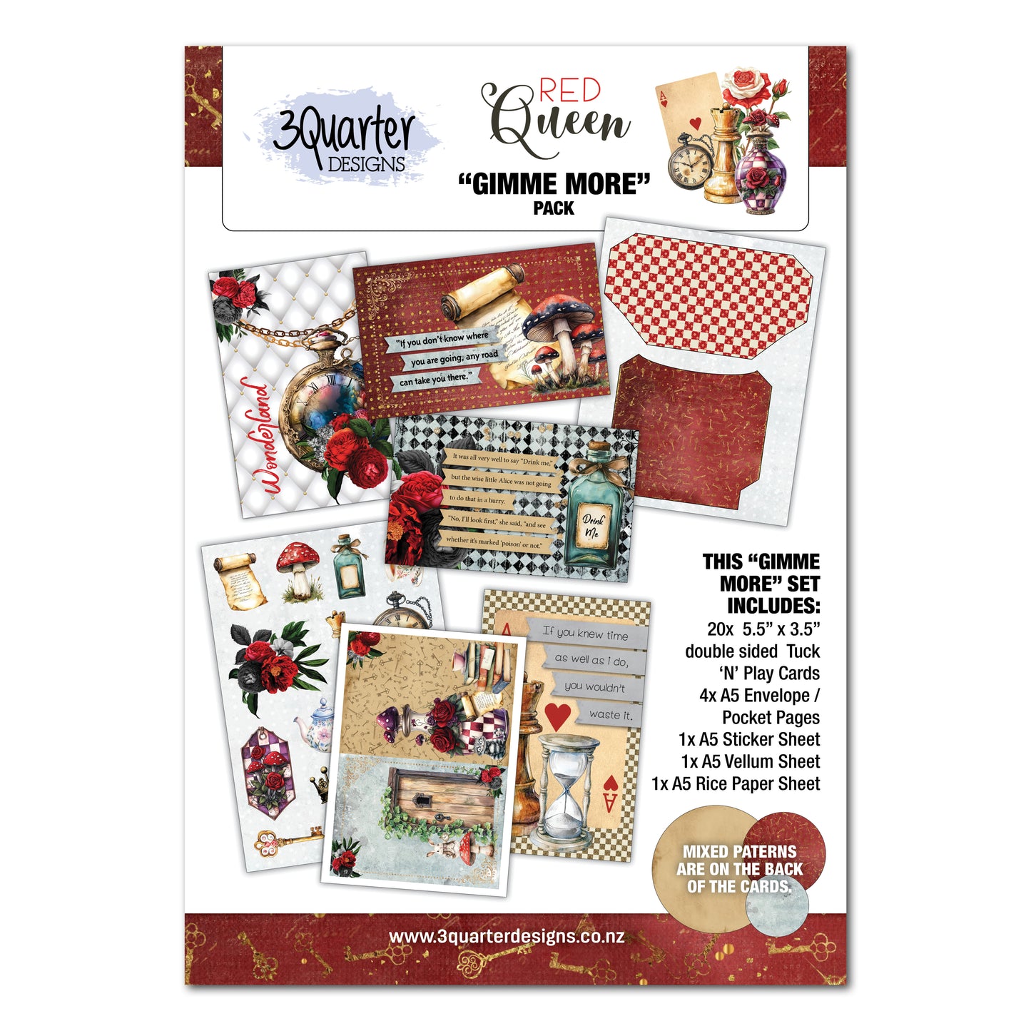 3 Quarter Designs Red Queen Gimme More Pack