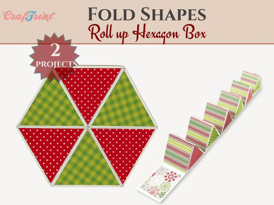 CrafTreat 3D Fold Shapes - Hexagon Roll up - White 2pcs