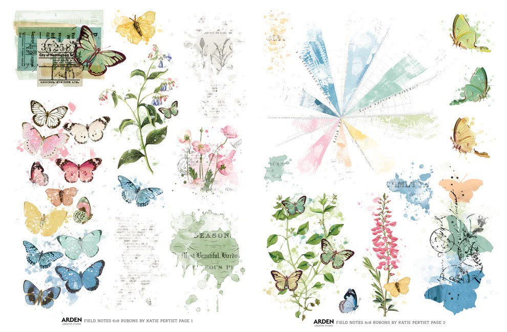 Arden Creative Studio Field Notes Rub On Transfer Set