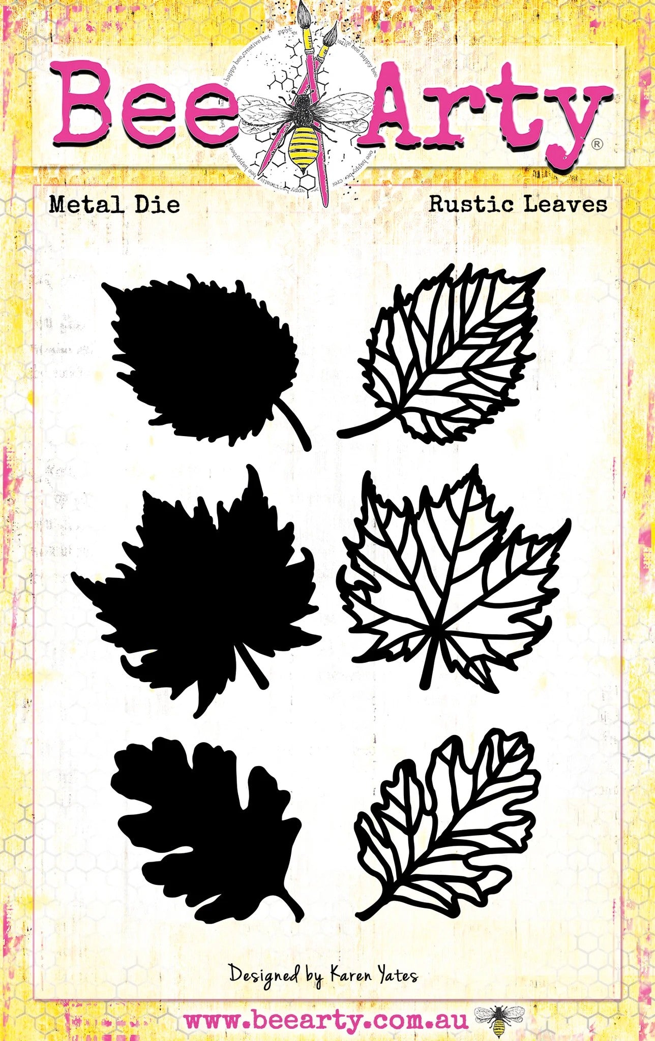 Bee Arty Rustic Leaves - Metal Die