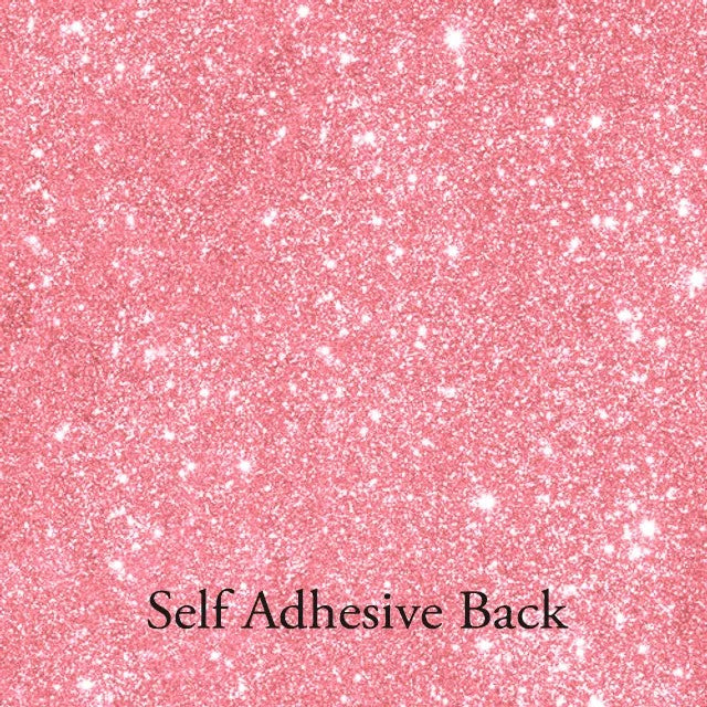 Down Under Direct Self Adhesive Glitter Card - Pretty Pink 160gsm