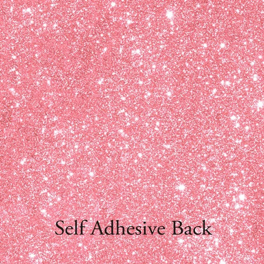 Down Under Direct Self Adhesive Glitter Card - Pretty Pink 160gsm
