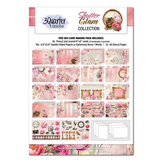 3 Quarter Designs Shutter Glam 6"x4" Card Making Pack