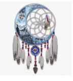 Wolf Dreamcatcher 30cm x 40cm Diamond Dot Painting