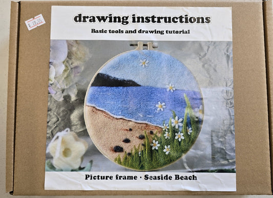 Needle Felting Picture Kit - Seaside Beach