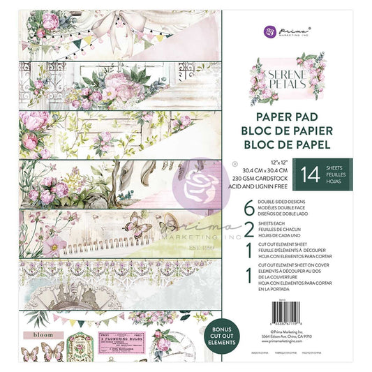 Prima - Serene Petals 12"x12" Paper Pad