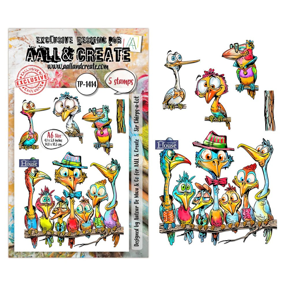 AALL & Create Sir Chirps-a-lot TP-1414 Stamp Set