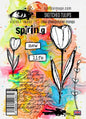 Visible Image Sketched Tulips Clear Stamp Set