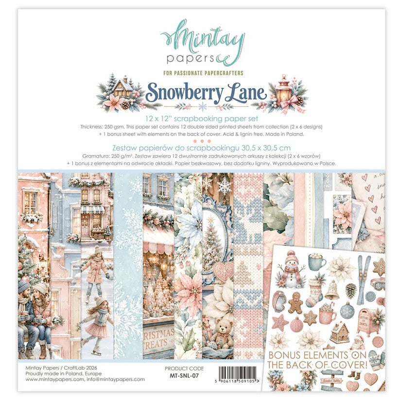 Mintay Snowberry Lane 12"x12' Paper Collection
