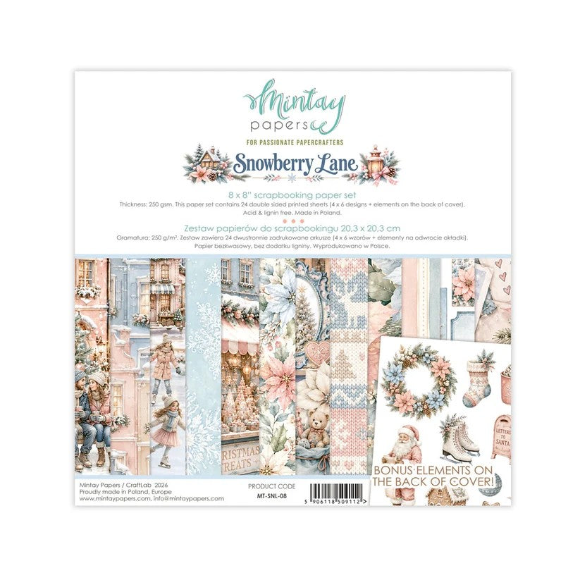 Mintay Snowberry Lane 8"x8" Paper Pad