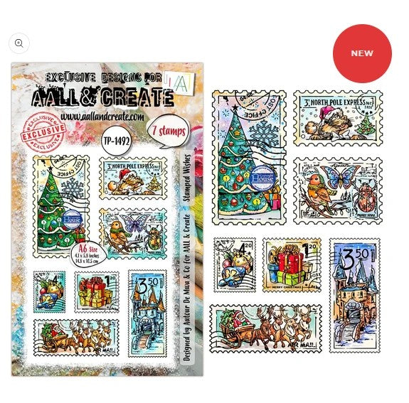 AALL & Create TP-1492 Stamped Wishes Stamp Set