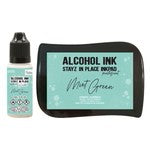 Couture Creations Stayz in Place Alcohol Ink Pad with 12ml Reinker - Mint Green