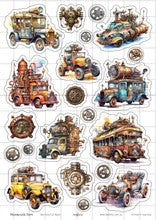Bee Arty Steampunk Cars A4 Cut Apart Sheet