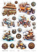 Bee Arty Steampunk Cars 2 A4 Cut Apart Sheet