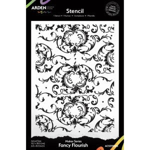 Arden Creative Studio Fancy Flourish 6"x8" Stencil