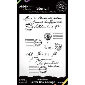 Arden Creative Studio Letter Box Collage 4"x6" Stencil