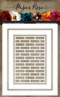 Paper Rose Stitched Rectangle Frames USA Metal Cutting Die - Brick Wall