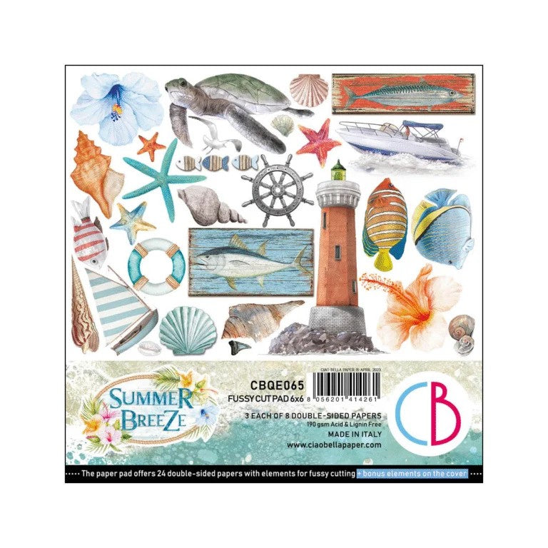 Ciao Bella Summer Breeze Fussy Cut Pad 6″x6″ 24/Pkg