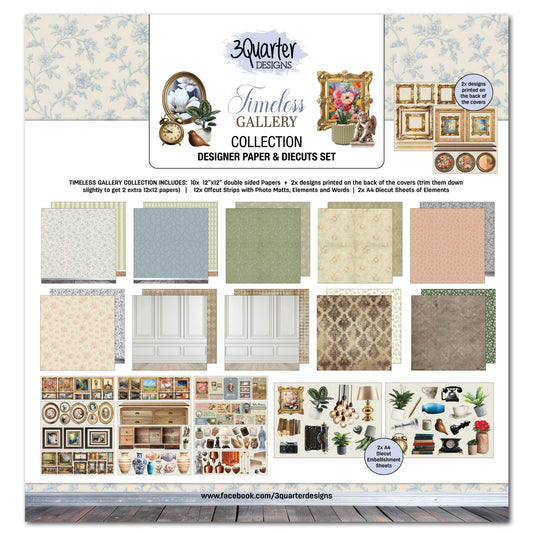 3 Quarter Designs Timeless Gallery 12"x12" Paper Collection Pack
