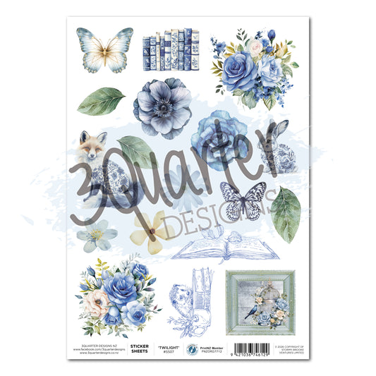 3 Quarter Designs Twilight Sticker Sheet