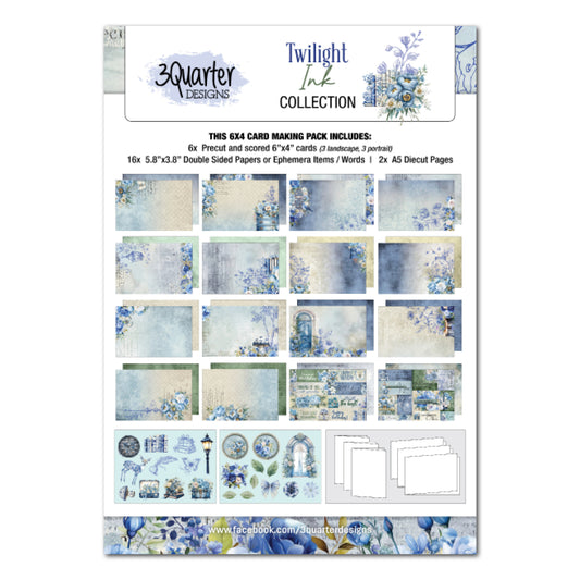 3 Quarter Designs Twilight Ink 6"x4" Card Making Pack
