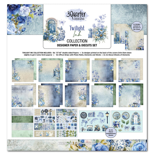 3 Quarter Designs Twilight Ink 12"x12" Paper Collection Pack