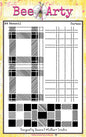 Bee Arty Tartan A4 Stencil