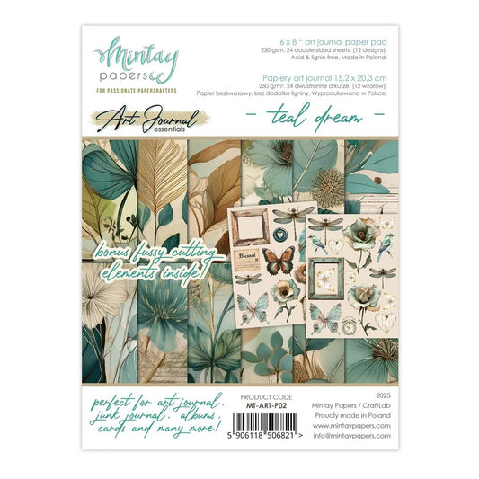 Mintay Art Journal Essentials - Teal Dream 6"x8" Art Journal Paper Pad