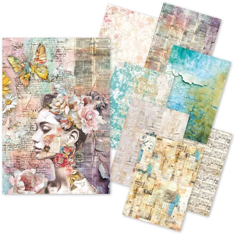 Ciao Bella Lu Mania Sound of Spring 8/Pk A5 Craft Mix Vellum and Tissue Papers