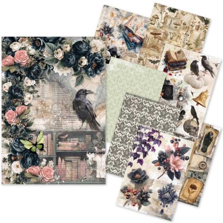 Ciao Bella The Witch's Grimoire A5 Rice Paper Art Set 8/Pkg