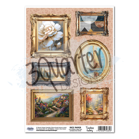 3 Quarter Designs Timeless Gallery A4 Rice Paper Sheet