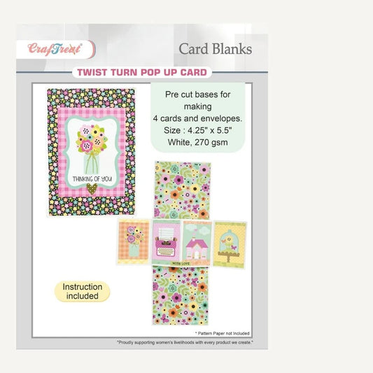 CrafTreat Card Blanks - Twist Turn Pop up Card