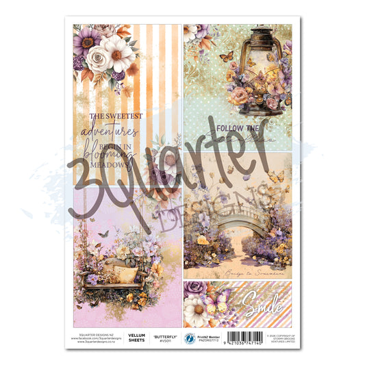 3 Quarter Designs Butterfly Grove (Butterfly) Vellum
