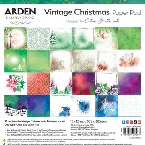 Arden Creative Studio Vintage Christmas 12"x12" Paper Pad